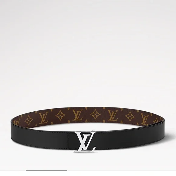 Authentic Louis Vuitton Initiales 30mm Black Reversible Belt size 85 cm - Picture 2 of 10